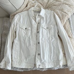 Topshop White Denim Jacket